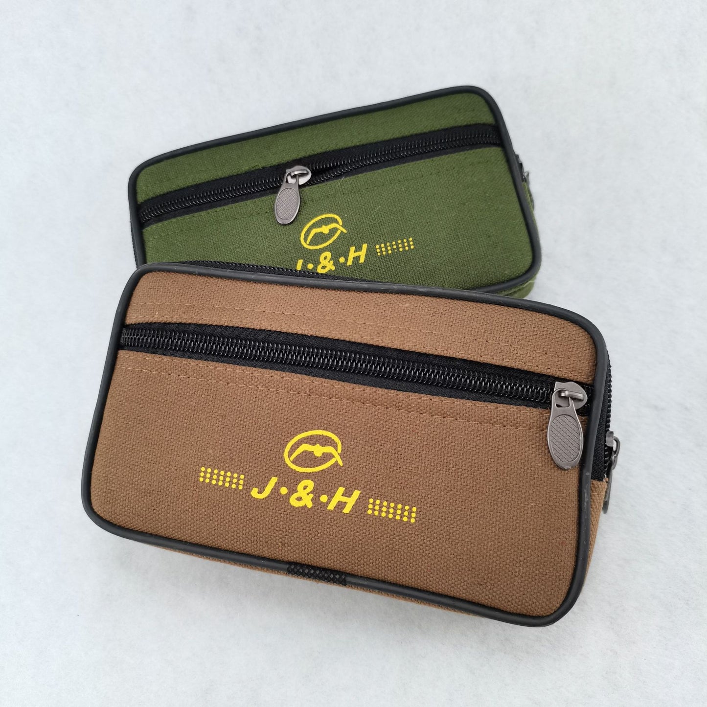 Men's Canvas Washed Flat Mobile Sundry Phone Bags