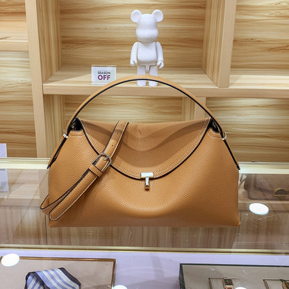 Women's Simple Commute Grain Surface Shape Flap Handbags