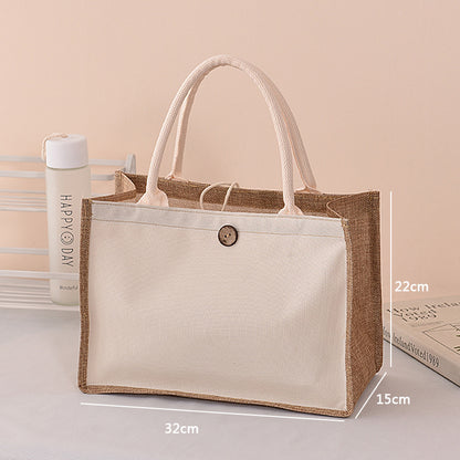 Blank Canvas Painting Jute Tote Cotton Handbags