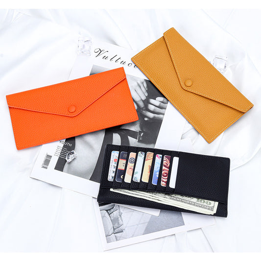 Women's Long Leather Pure Cowhide Soft Envelope Ladies Wallets