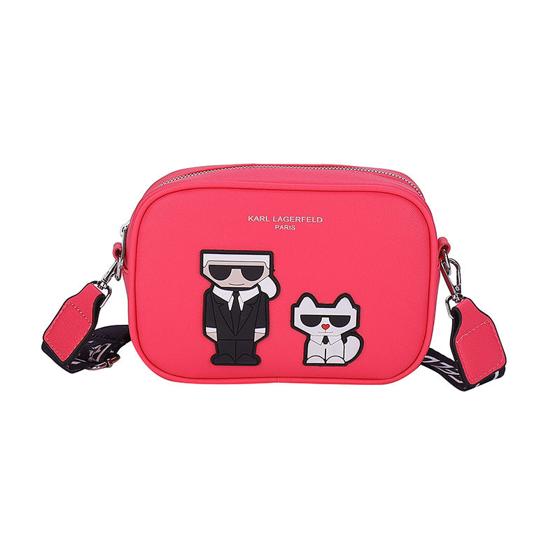 Women's Trendy Cartoon Wide Strap Simple Small Crossbody Bags