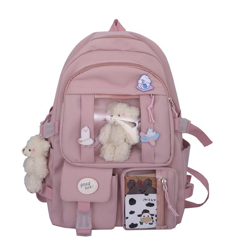 Women's Wind Large Capacity High Korean Cartoon Backpacks