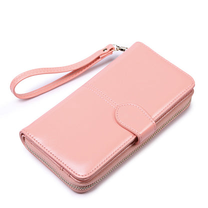 Women's Long Zipper Hasp Large Capacity Multiple Ladies Wallets