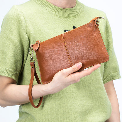 Women's Leather Female Genuine Clutch Soft Versatile Bags