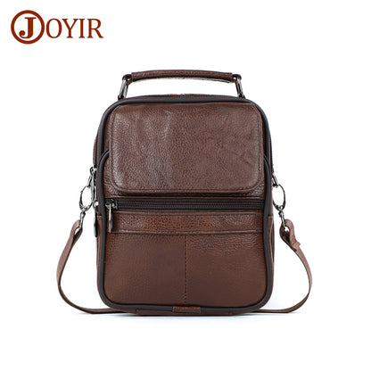 Men's Genuine Leather Vertical Top Layer Cowhide Men's Bags