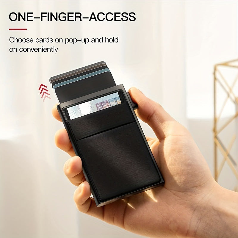 Alloy Automatic Pop-up Business Swiping Metal Card Holder