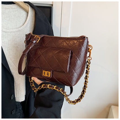 Fashion Simple Light Luxury Rhombus Chain Crossbody Bags