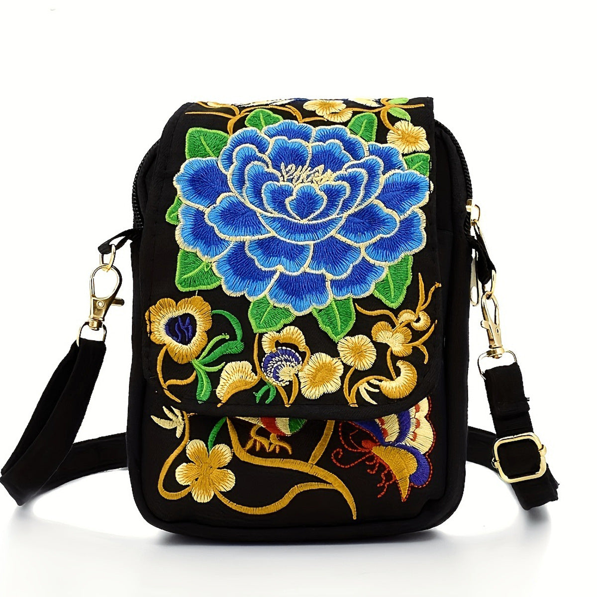 Women's Yunnan National Style Embroidered Mini Flap Crossbody Bags