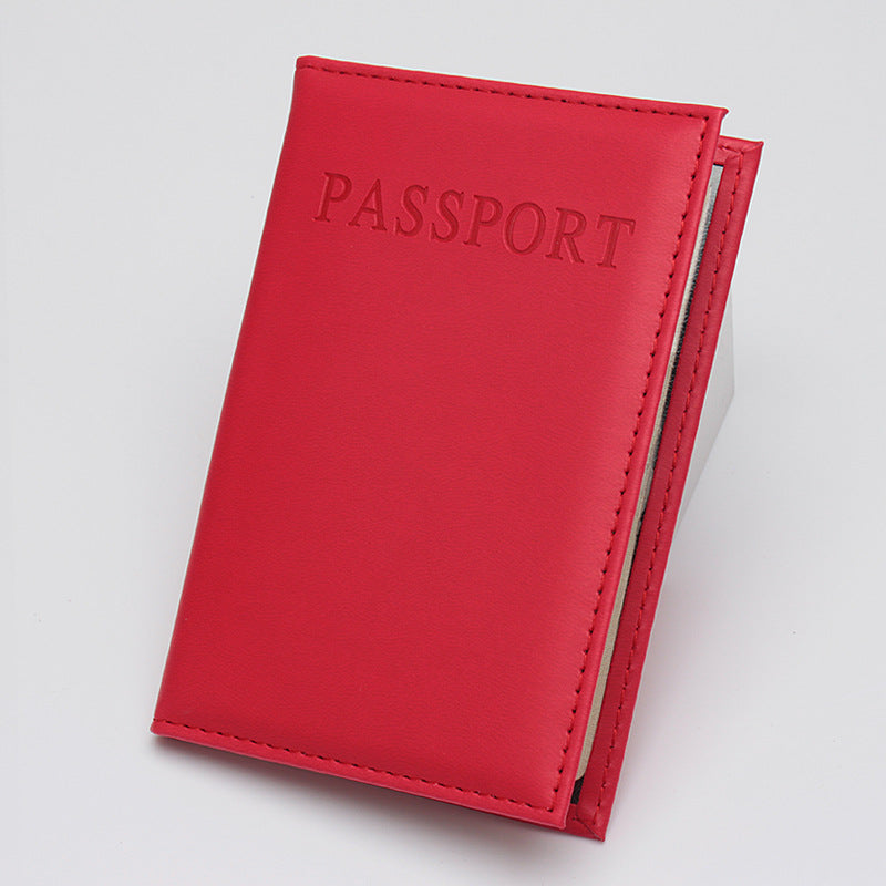 Couverture de passeport publicitaire en cuir anglais mince pour carte d'identité