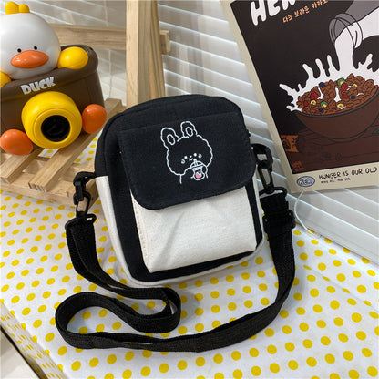 Canvas Female Summer Korean Style Cute Crossbody Bags