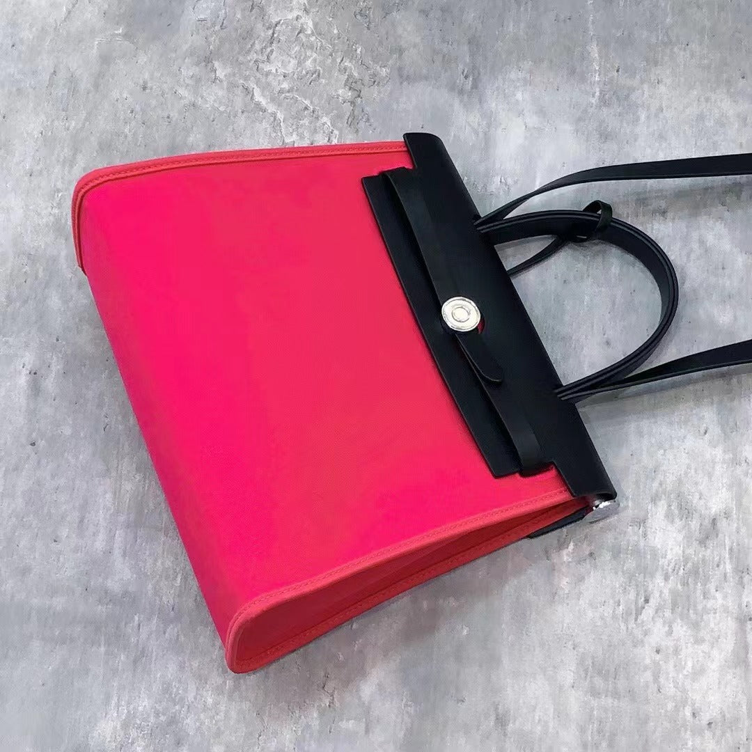 Sacs fourre-tout portables avancés en cuir et toile Kelly pour femmes