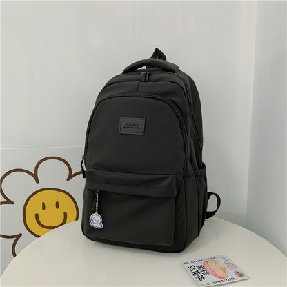 Women's Simple University Style Solid Color Large Capacity Backpacks