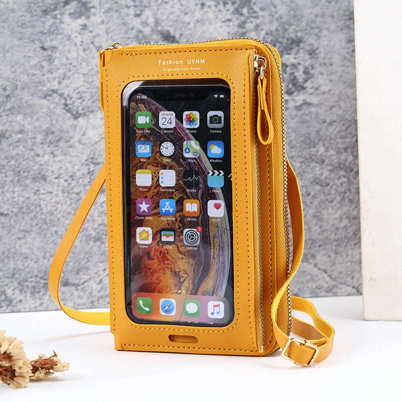 Women's Touch Screen Multifunctional Transparent Mini Mobile Phone Bags