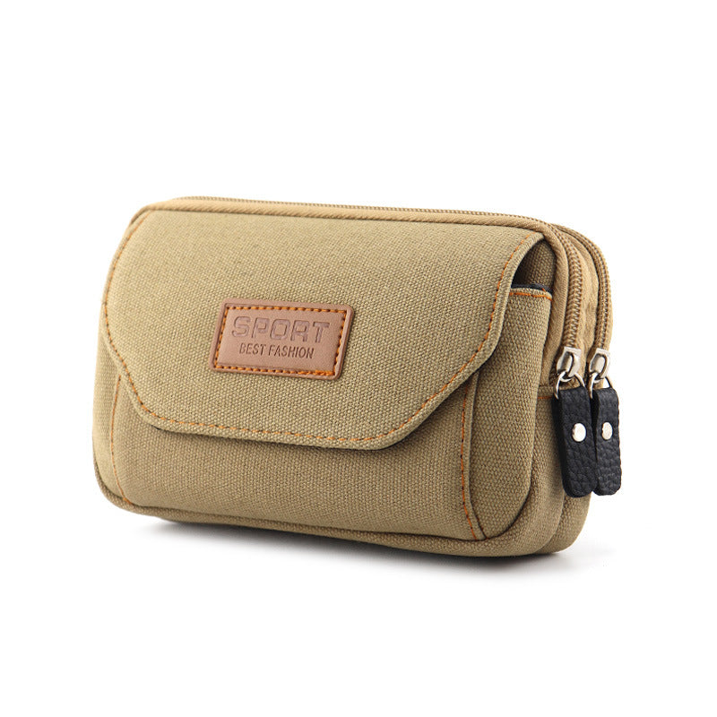 Men's Comfortable Mobile Cell Canvas Pannier Phone Bags