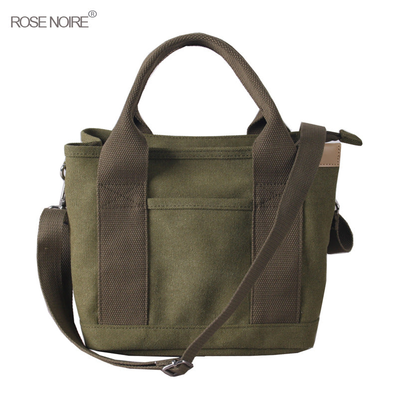 Women's Zip One Canvas Lunch Portable Thousand Shoulder Bags