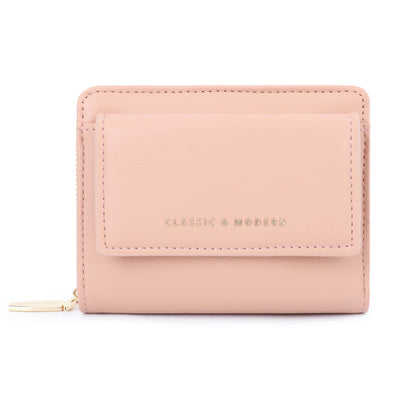 Women's Solid Color Simple Multiple Slots Korean Ladies Wallets