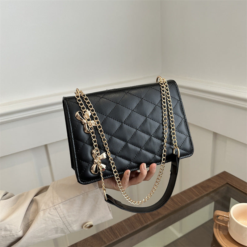 Women's Winter Small Square Simple Temperament Trendy Solid Crossbody Bags