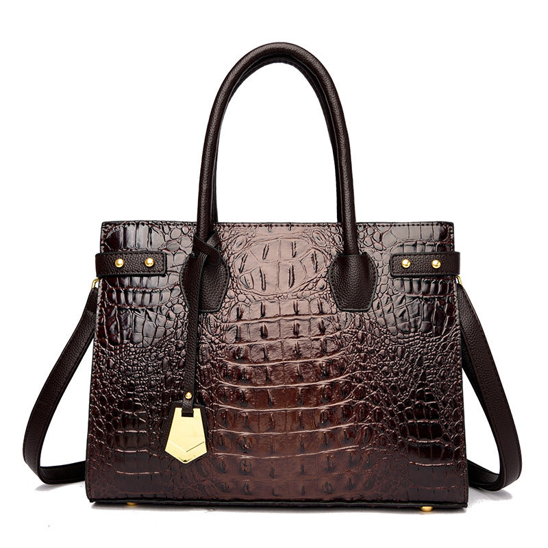 Women's Good Texture Four Crocodile Pattern Large Bags