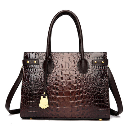 Women's Good Texture Four Crocodile Pattern Large Bags