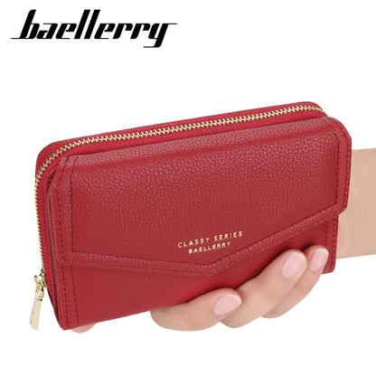 Women's Short Korean Style Large Capacity Zipper Ladies Wallets