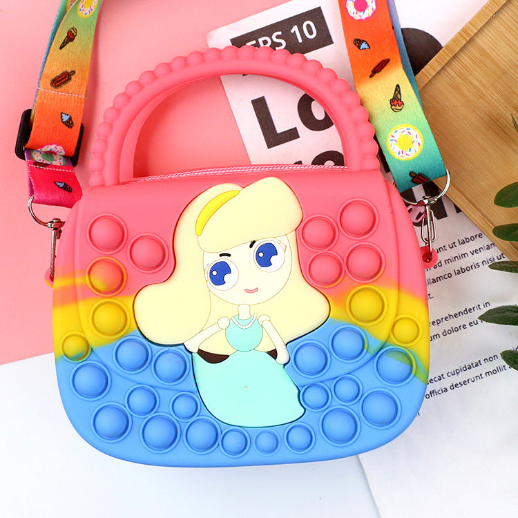 Killer Pioneer Cartoon Color Silicone Portable Children's Coin Purse