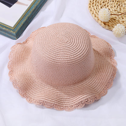 Mini chapeau de paille mignon pour enfant et femme, porte-monnaie pour enfant