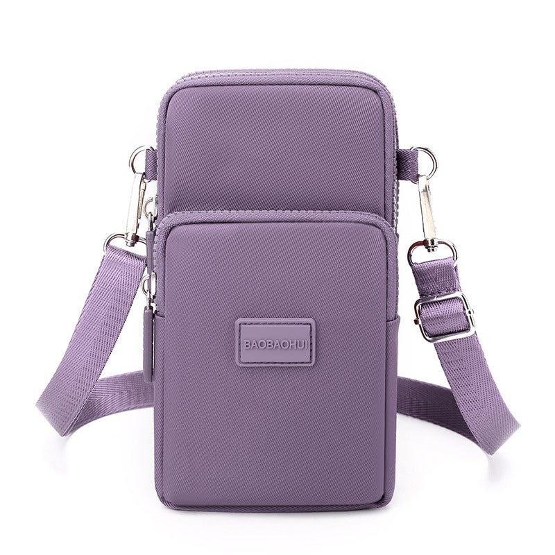 Female Pure Color Mobile Vertical Mini Phone Bags