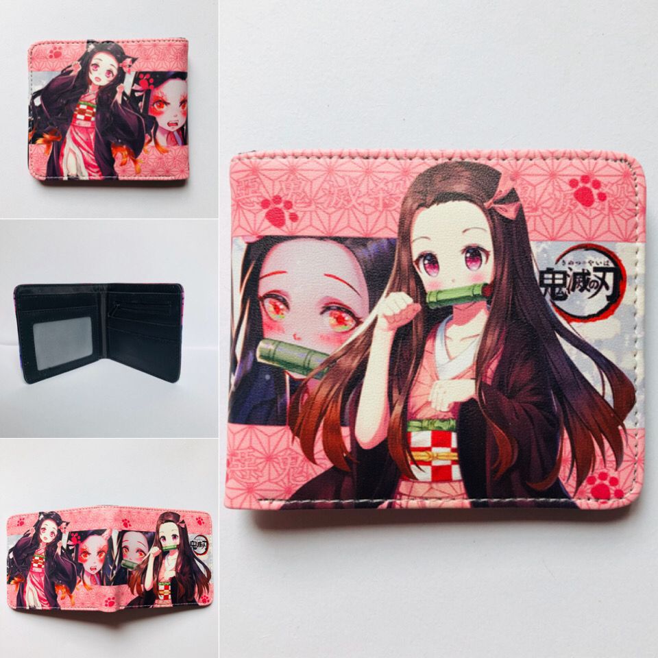 Anime Peripheral Ghost Blade Extinction Cartoon Printed Character Ladies Wallets