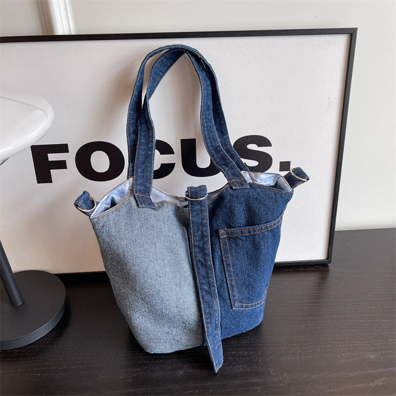 Petits sacs seau en jean pour femmes, sacs de mode de niche d'été