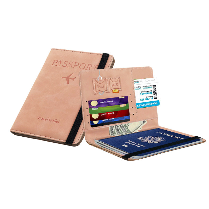 Versatile Leather Passport Multifunctional Certificate Cover Id Package