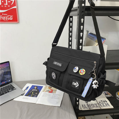 Men's Simple Fashion Campus Tooling Leisure Large Men's Messenger Bags