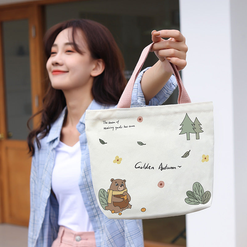 Canvas Female Cartoon Cabs Fashion Korean Handbags