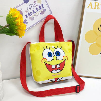 Children's Trendy Fashion Canvas Cartoon Printed Korean Style Children's Shoulder Bags