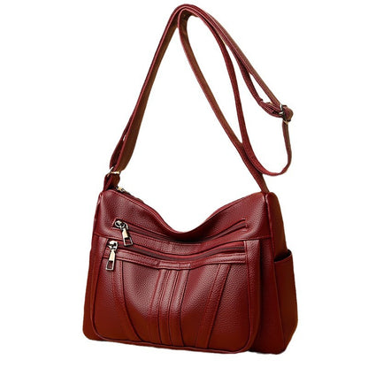 Women's Soft Leather Fashion Mom Large Capacity Crossbody Bags