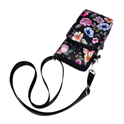 Korean Style Printed Nylon Mini Mobile Phone Bags