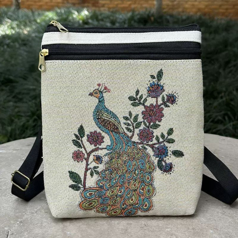 Yunnan Cloth Embroidered Vintage Mobile Black Crossbody Bags