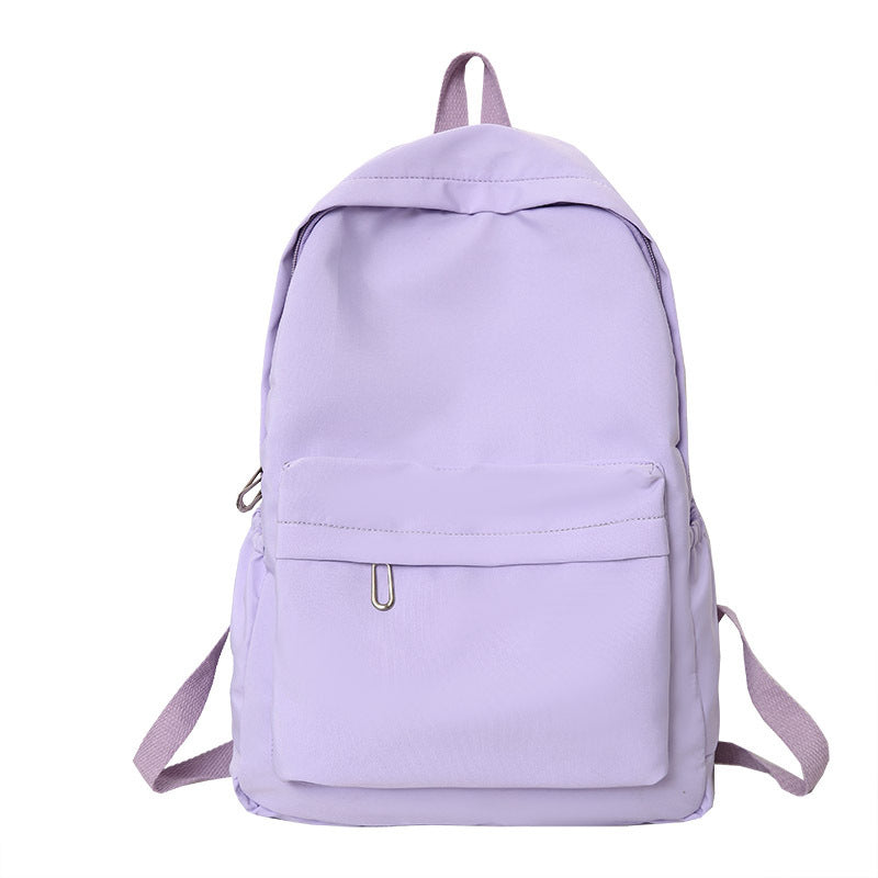 Capacity Fashionable Korean Style Solid Color Backpacks