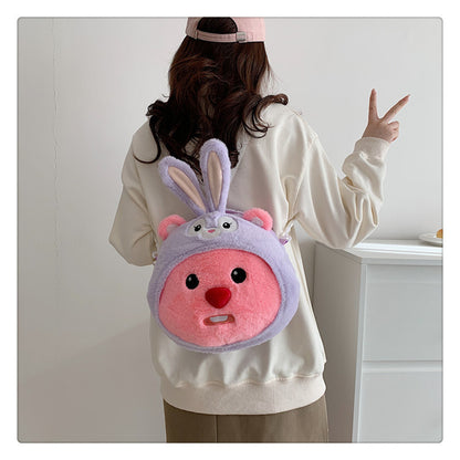 Innovative Unique Cartoon Cute Plush Portable Crossbody Bags