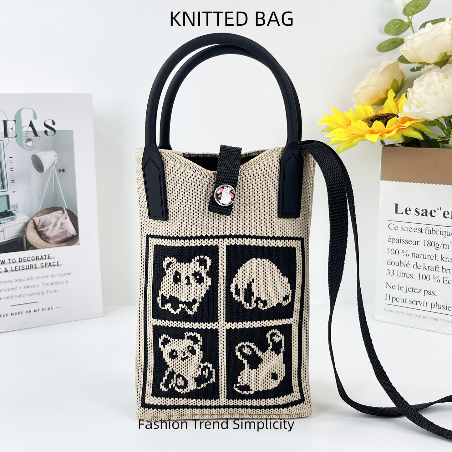 Attractive Knitted Mobile Mason Korean Mini Handbags