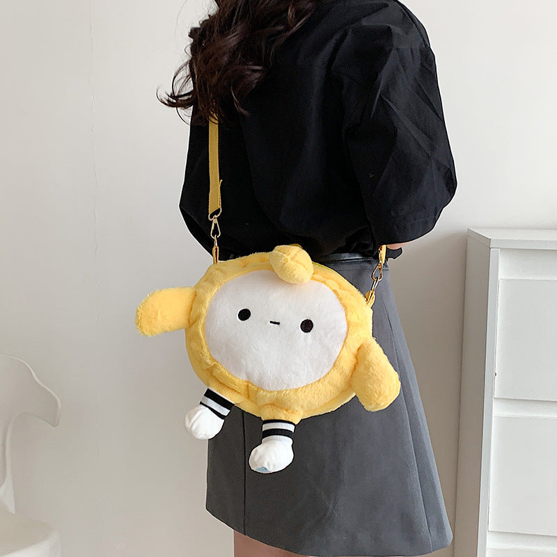 Innovative Unique Cartoon Cute Plush Portable Crossbody Bags