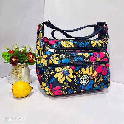 Women's Popular Flower Cloth Oxford Canvas Crossbody Bags