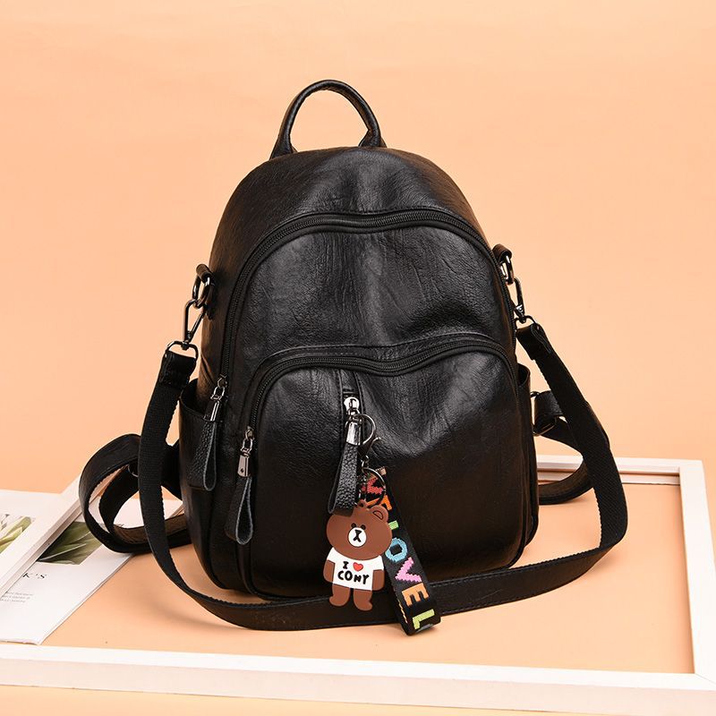 Women's Sheepskin Genuine Leather Mummy Fashionable Korean Backpacks