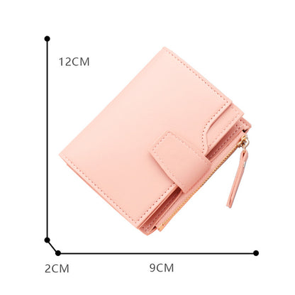 Women's Button Short With Zipper Multi Slots Ladies Wallets