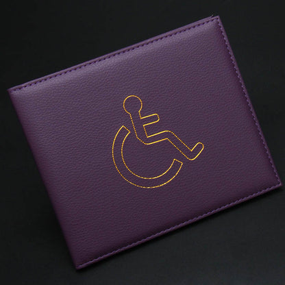 British Disability Permit Parking Protection Leather Card Holder