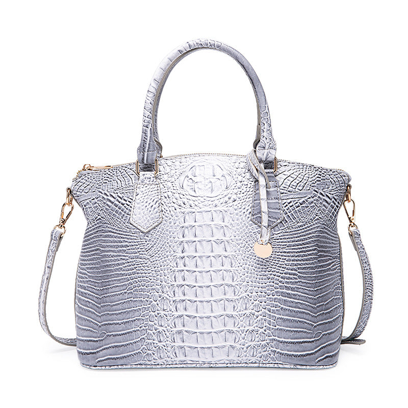 Women's For Retro Crocodile Pattern Brahmin Portable Handbags