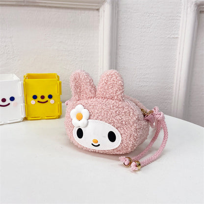 Children's Plush Rabbit Cute Flowers Mini Cartoon Bags