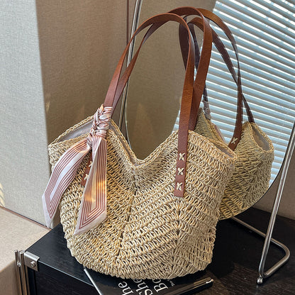 Women's Straw Large Capacity Summer Seaside Vacation Handbags