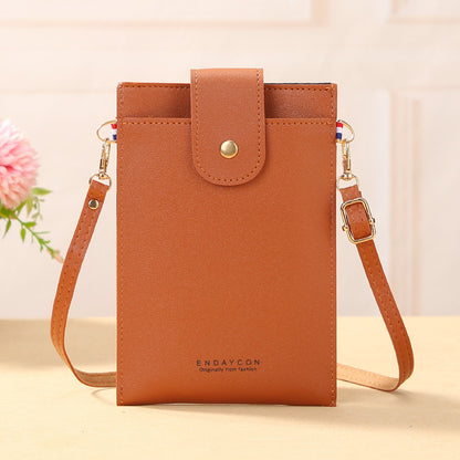 Women's Solid Color Fashion Simple Small Vertical Phone Bags