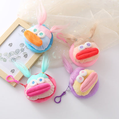 Braid Sausage Mouth Potato Creative Doll Coin Purses