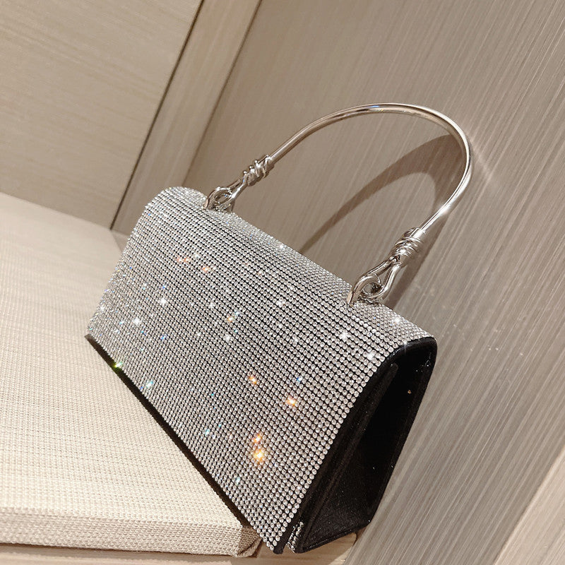 Sac fourre-tout en strass, sac à bandoulière pour robe de banquet de princesse, petit et brillant